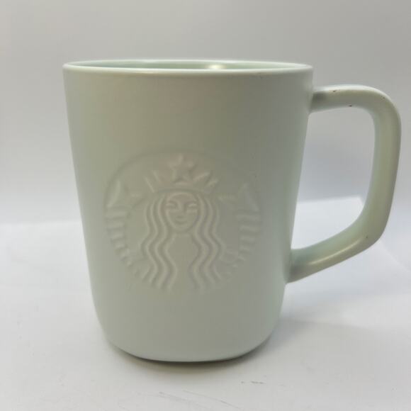 Starbucks 2023 Siren Recycled Ceramic Triangular Bottom Embossed Mug 16 fl oz - Picture 1 of 7